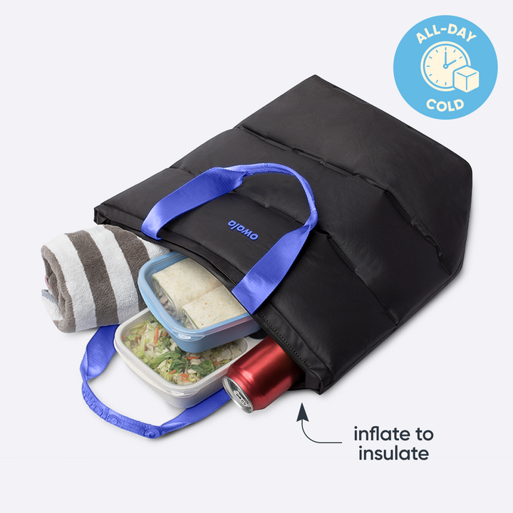 Inflatable insulation. Packs flat