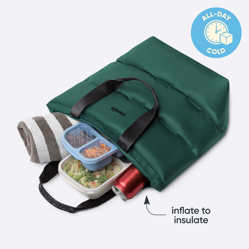 Inflatable insulation. Packs flat