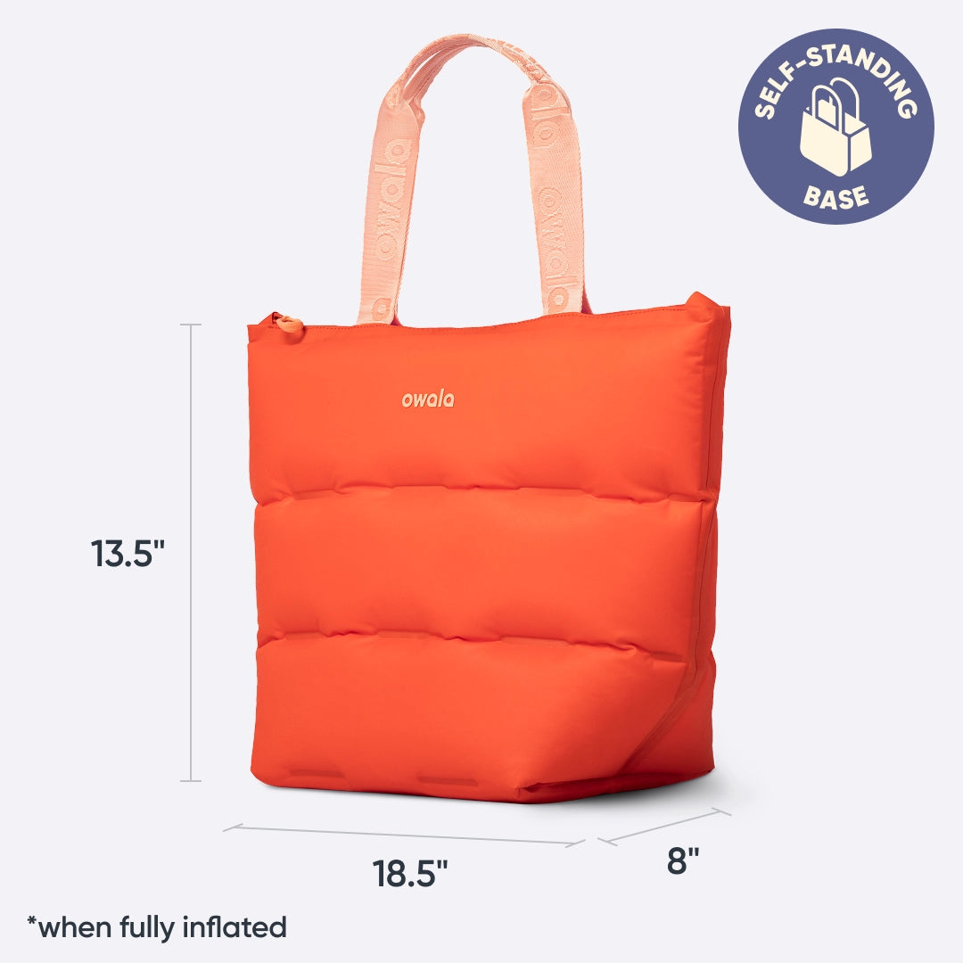 Inflatable insulation. Packs flat