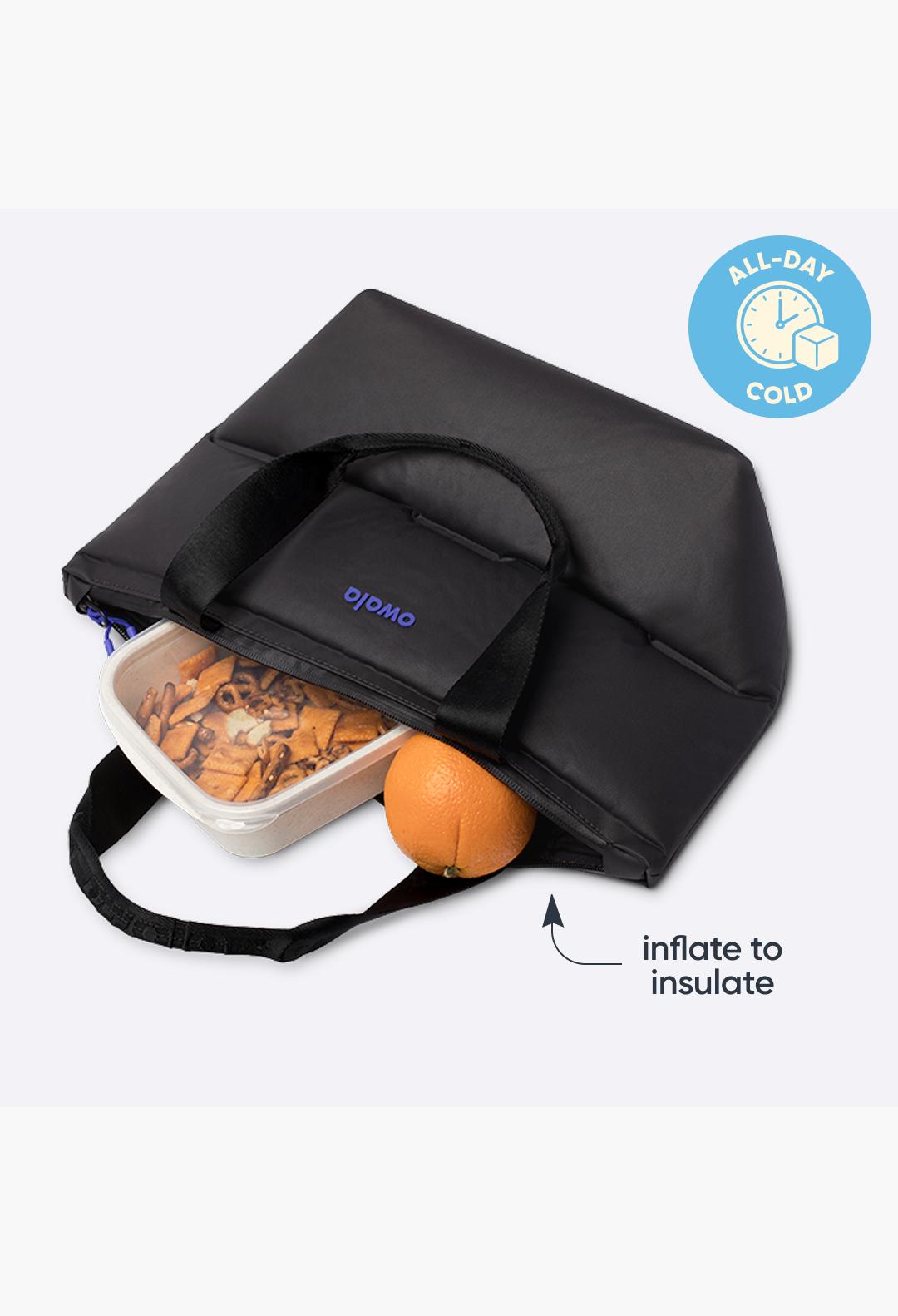 Inflatable insulation. Packs flat