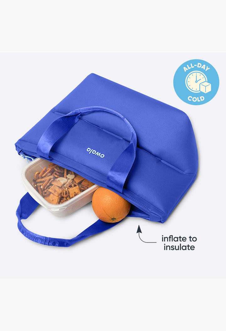 Inflatable insulation. Packs flat