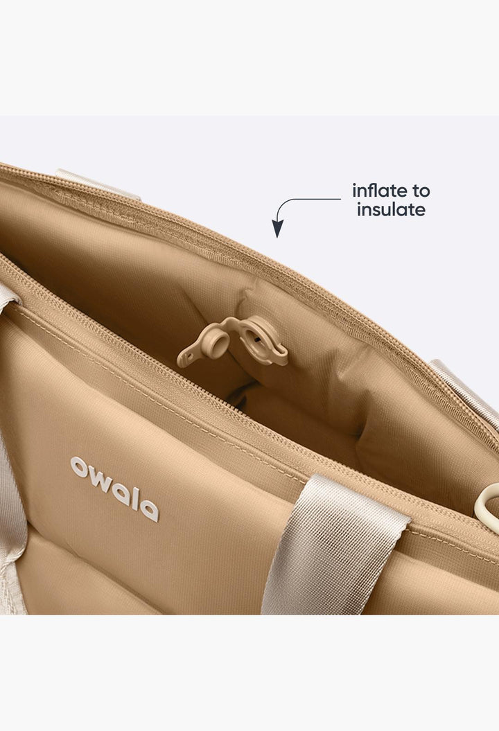 Inflatable insulation. Packs flat