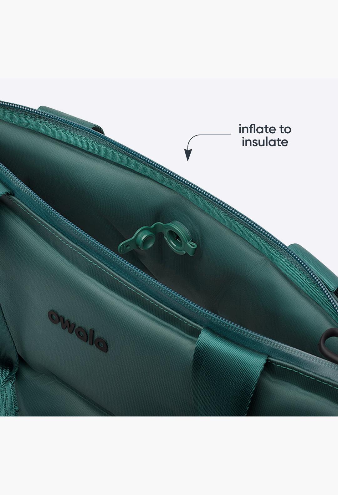 Inflatable insulation. Packs flat