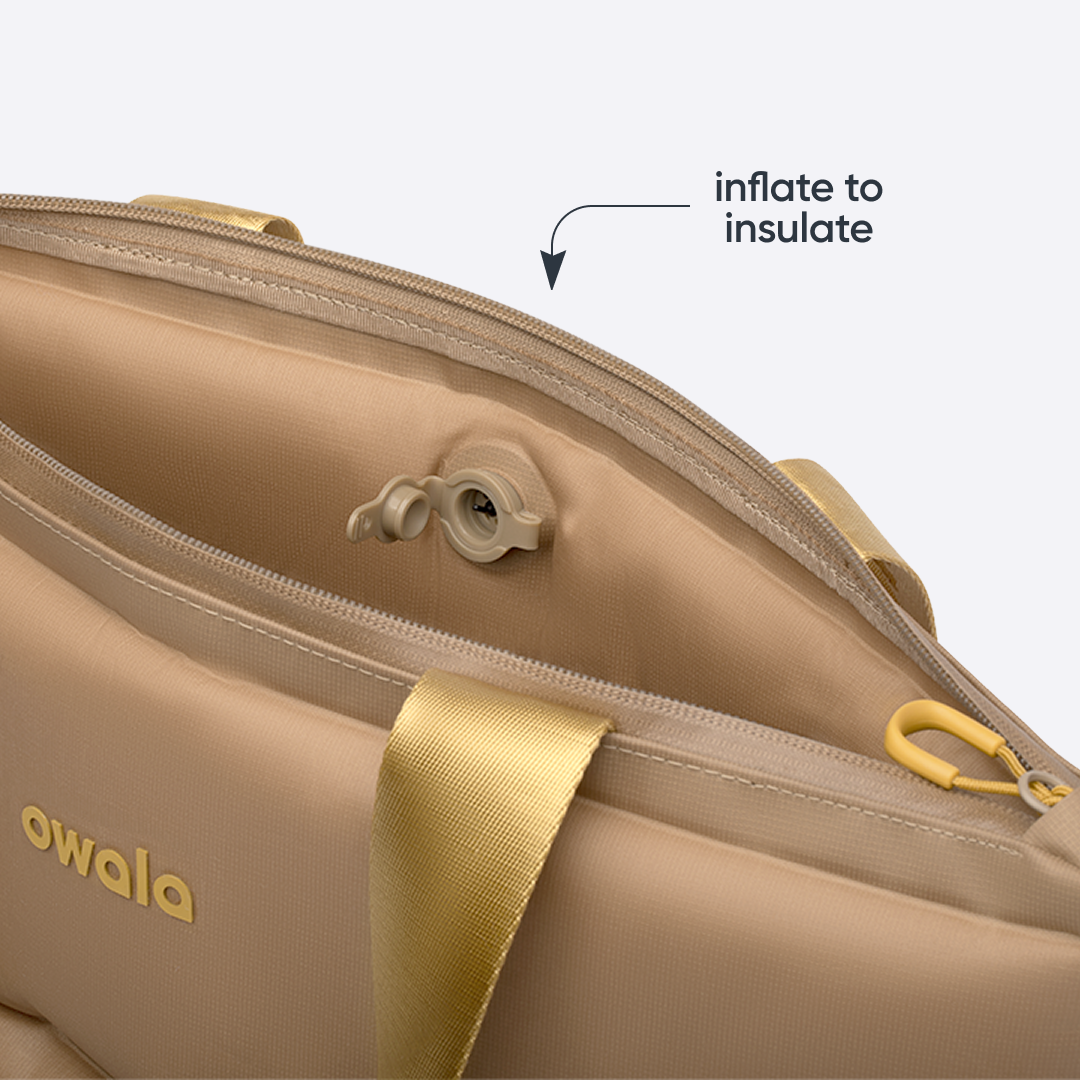 Inflatable insulation. Packs flat