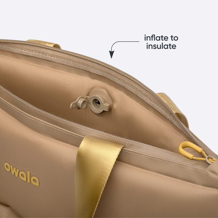 Inflatable insulation. Packs flat