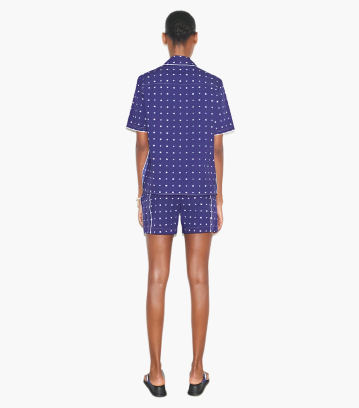 Ballpoint Ink Nothing Ditsy - Twill Camp Short - GLAM MODA