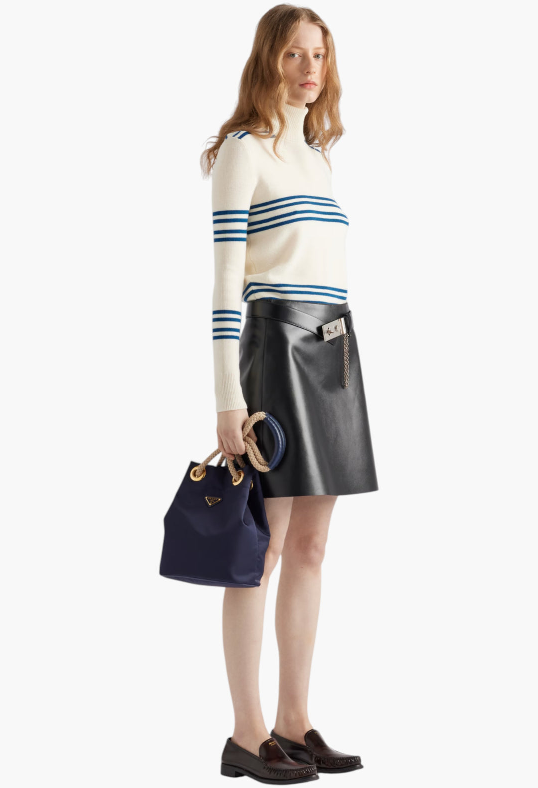 Baltic Blue - Prada Mariner Re-Nylon Bucket Bag - GLAM MODA