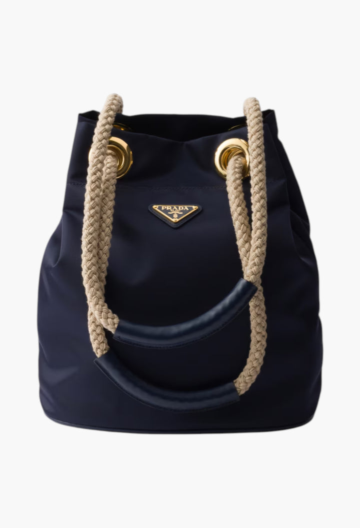 Baltic Blue - Prada Mariner Re-Nylon Bucket Bag - GLAM MODA