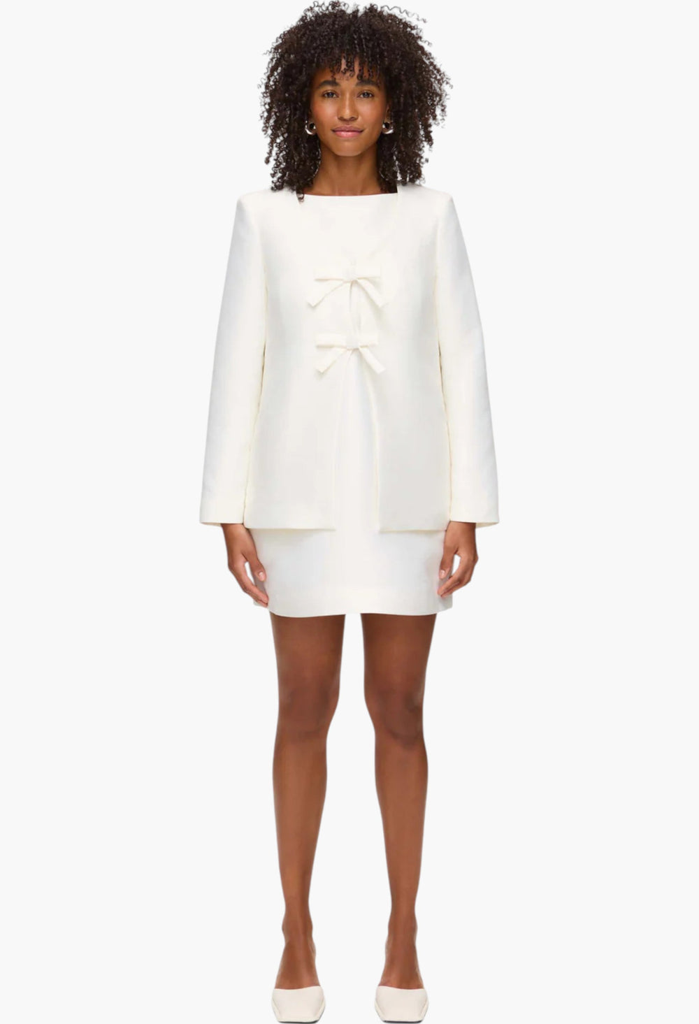 Beau Bow Satin Blazer - GLAM MODA