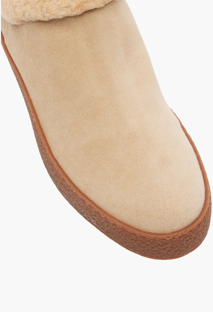 Beige - Lucerne Suede Ankle Boots - GLAM MODA