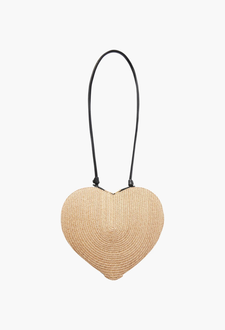 Le Coeur suede and leather shoulder bag