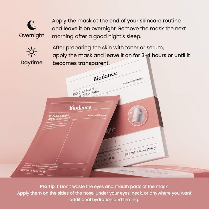 Bio Collagen Real Deep Mask for Pore Minimizing & Firming Care - GLAM MODA