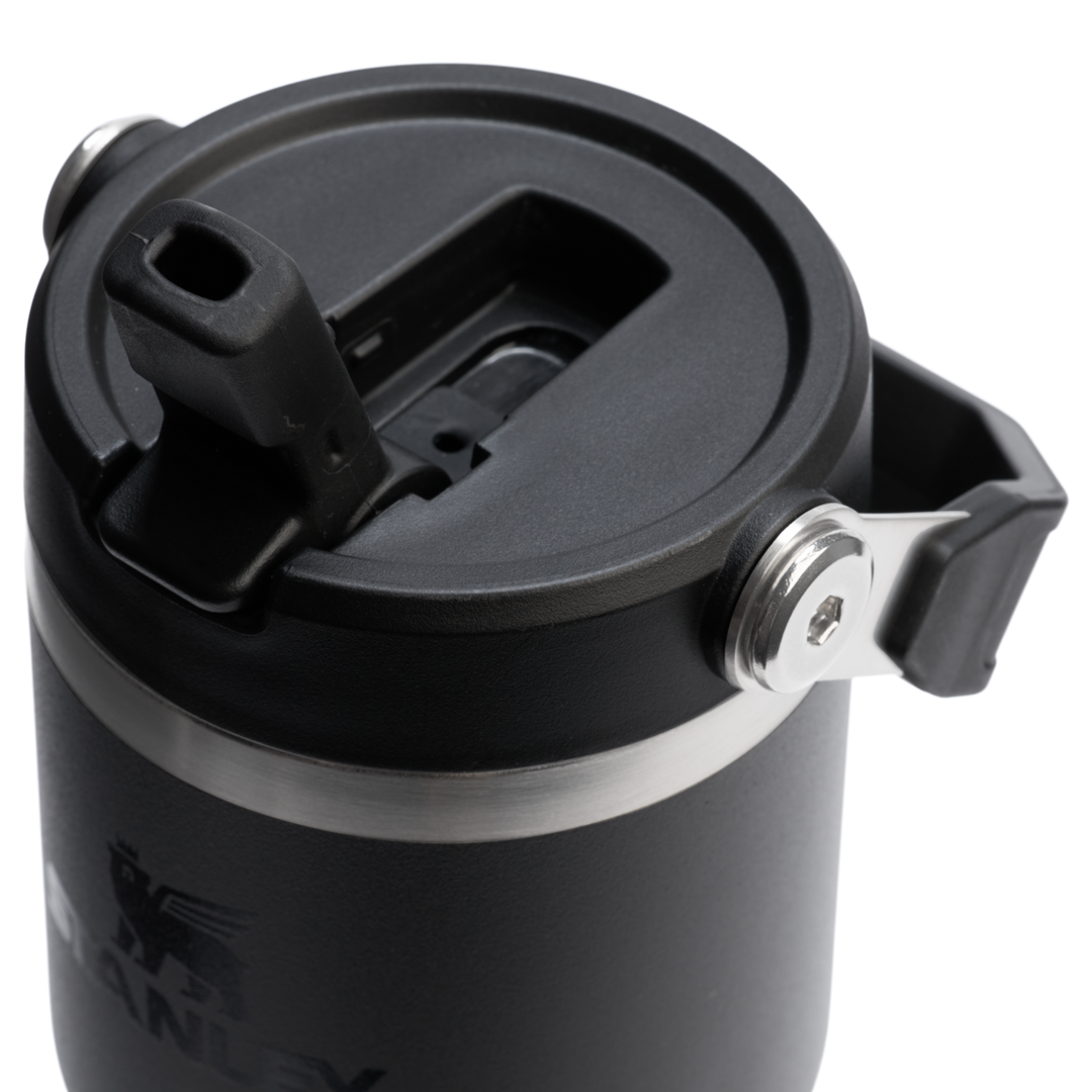 Black 2.0 - The Iceflow™ Flip Straw Tumbler | 14 OZ - GLAM MODA