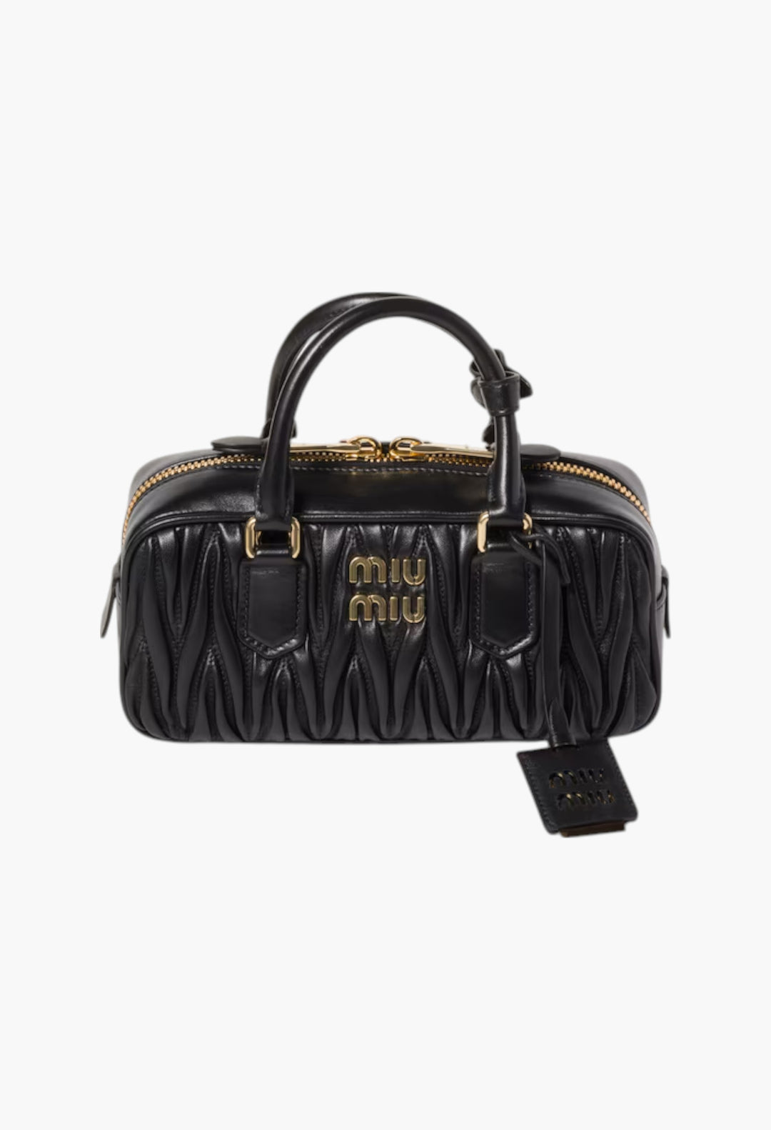 Black - Arcadie Matelassé Nappa Leather Bag - GLAM MODA