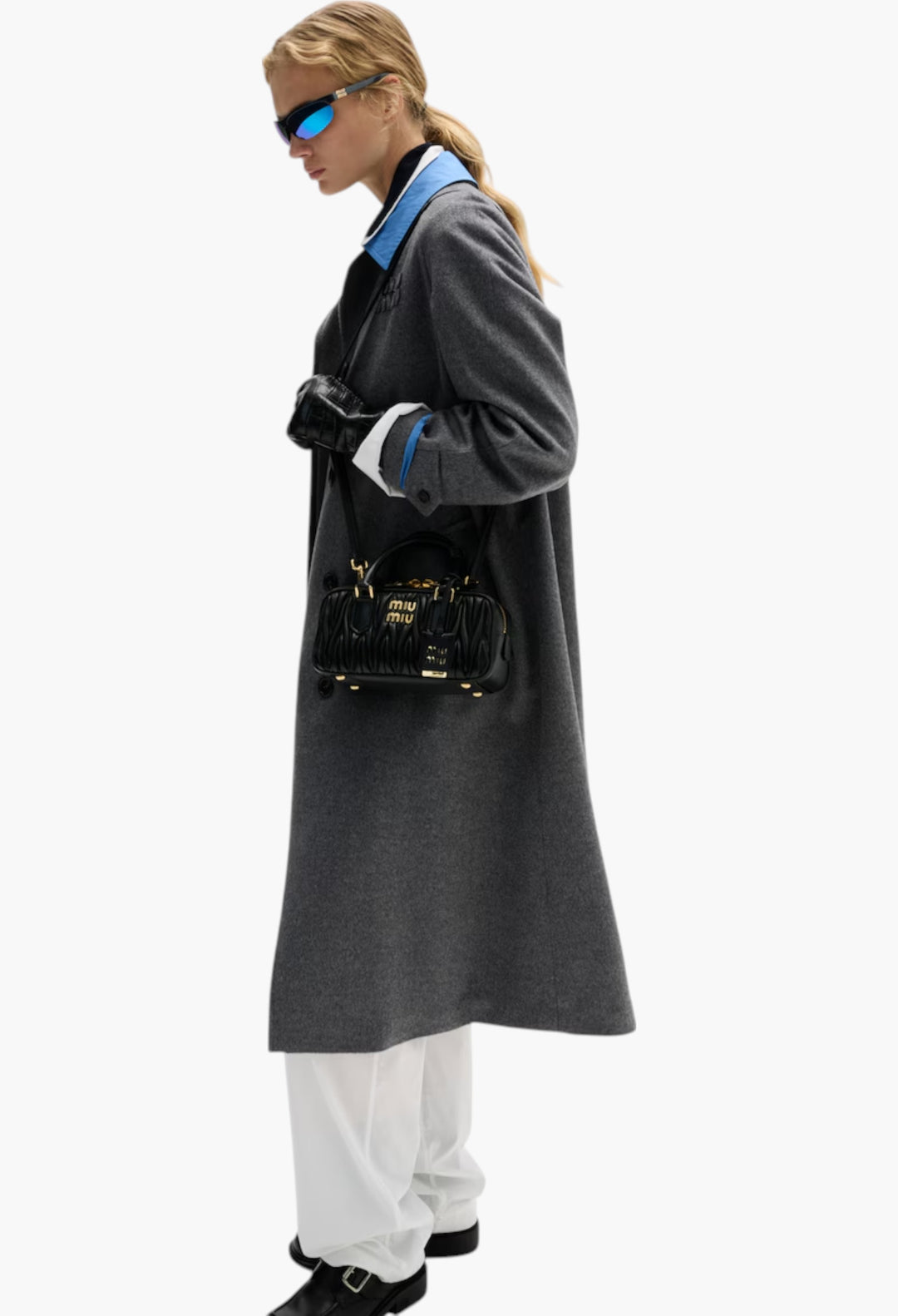 Black - Arcadie Matelassé Nappa Leather Bag - GLAM MODA