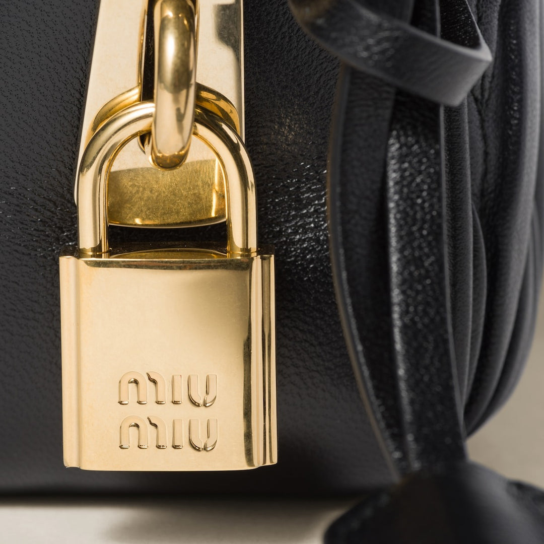 Black -Arcadie Matelassé Nappa Leather Bag - Small - GLAM MODA