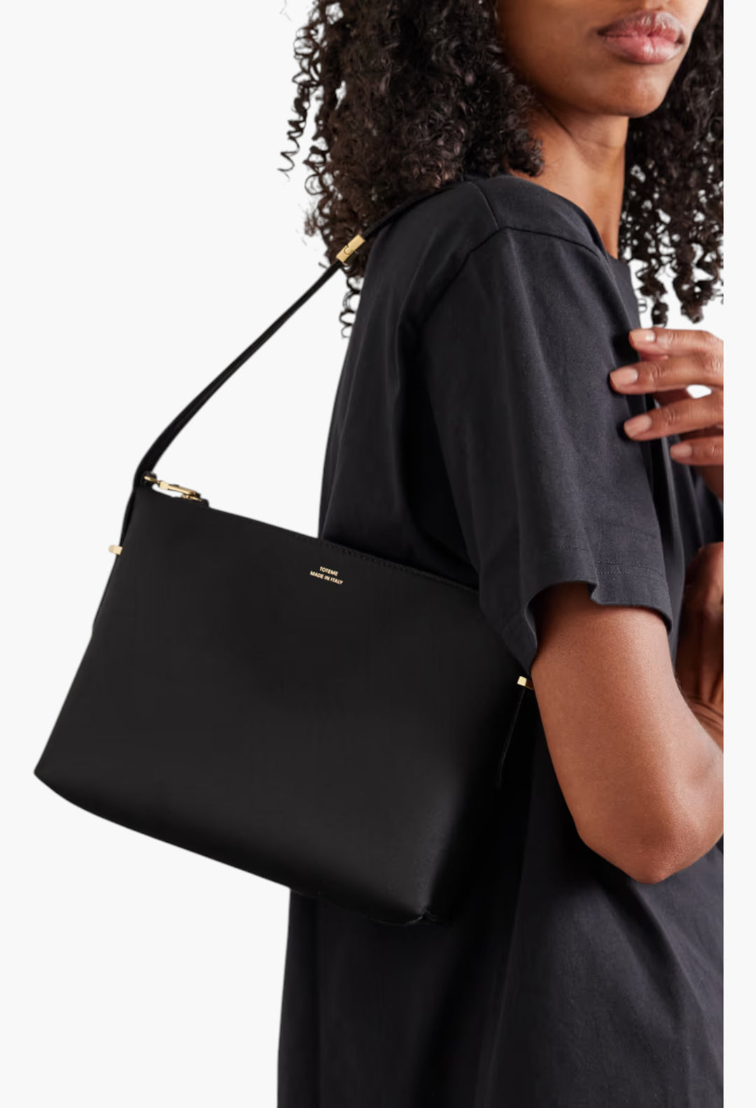 Black – Bevel Satin Clutch Toteme Bag - GLAM MODA
