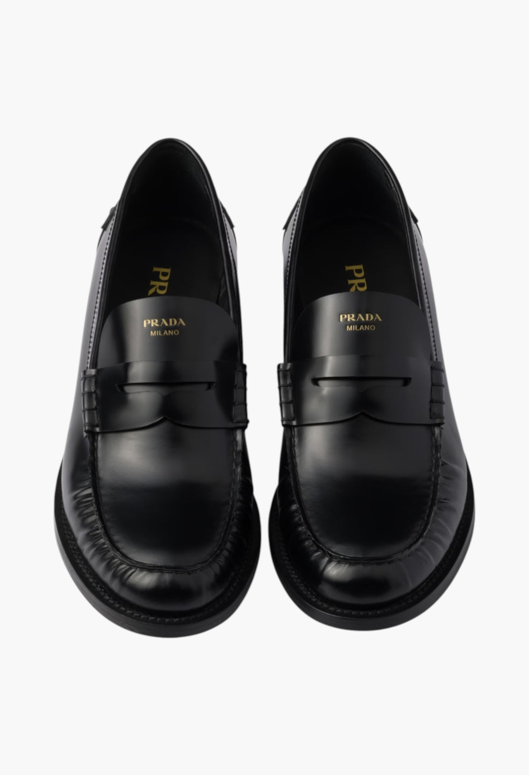 Black - Brushed Leather Loafers - GLAM MODA