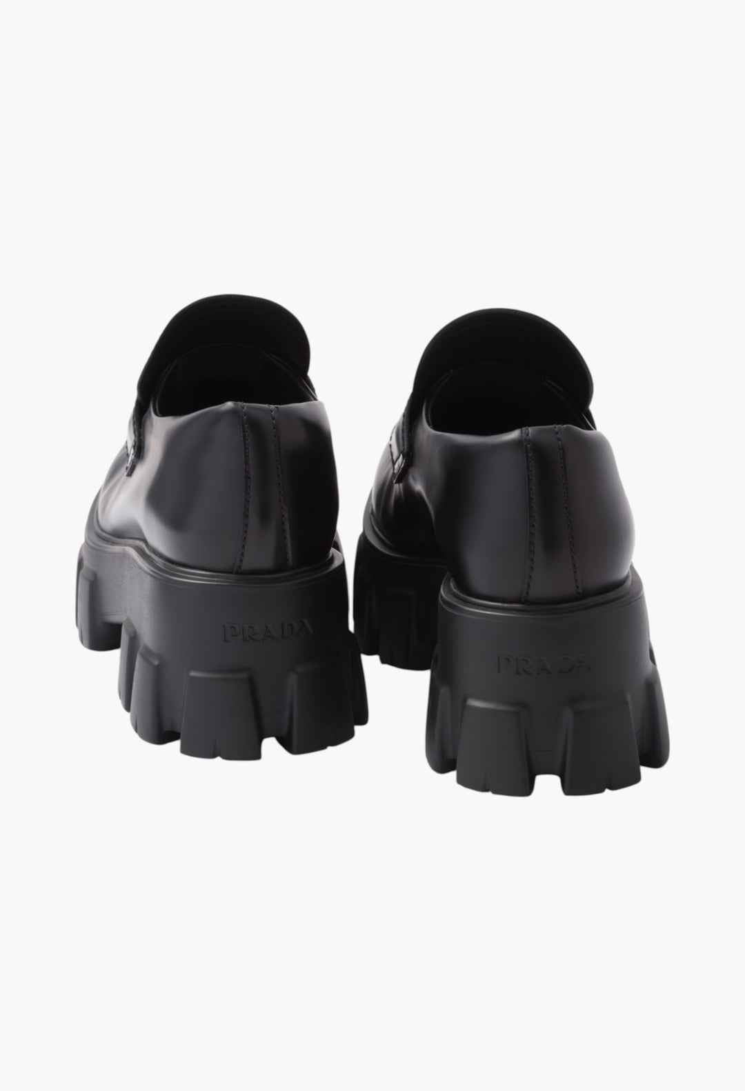 Black - Brushed Leather Monolith Loafers - GLAM MODA