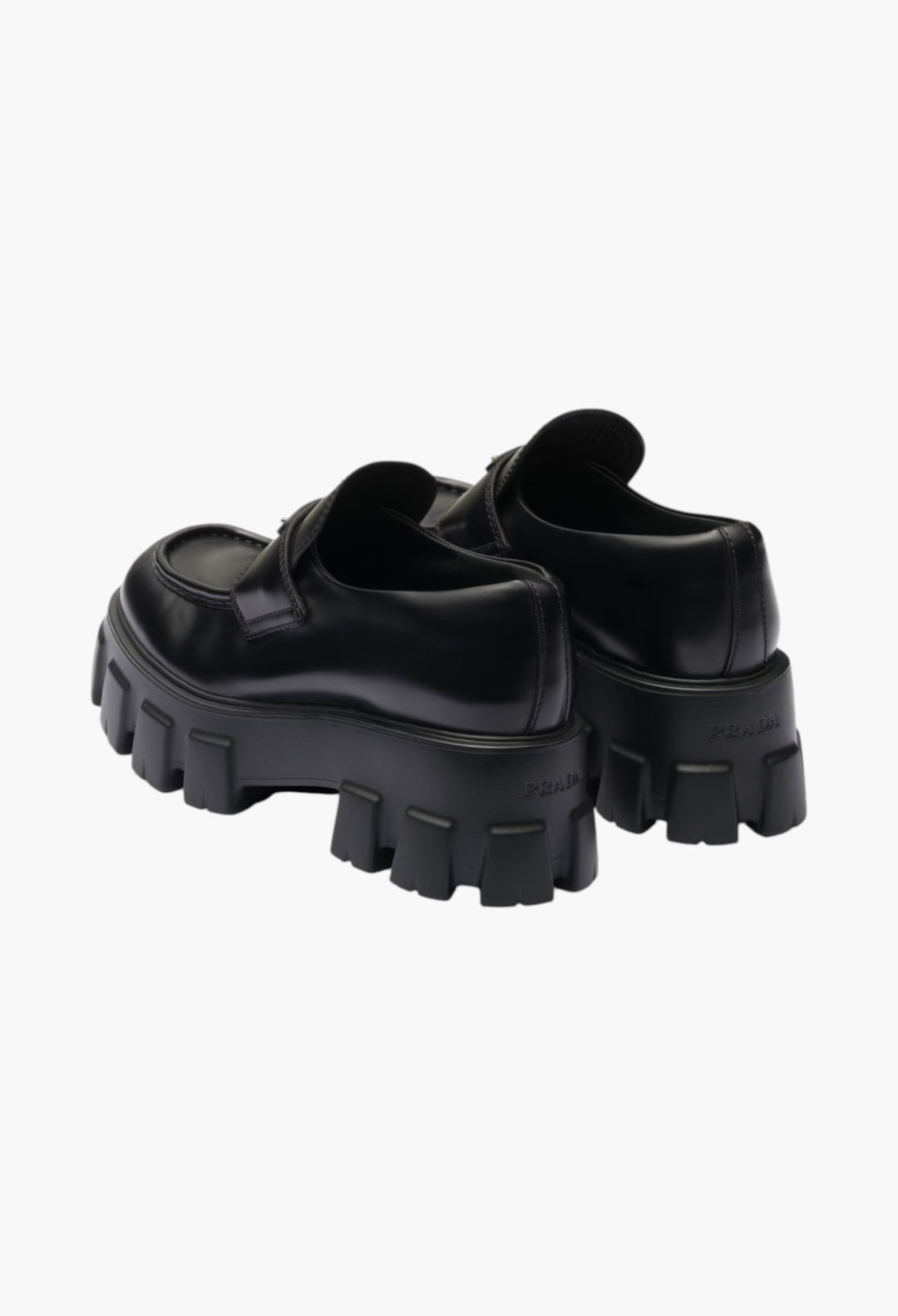 Black - Brushed Leather Monolith Loafers - GLAM MODA