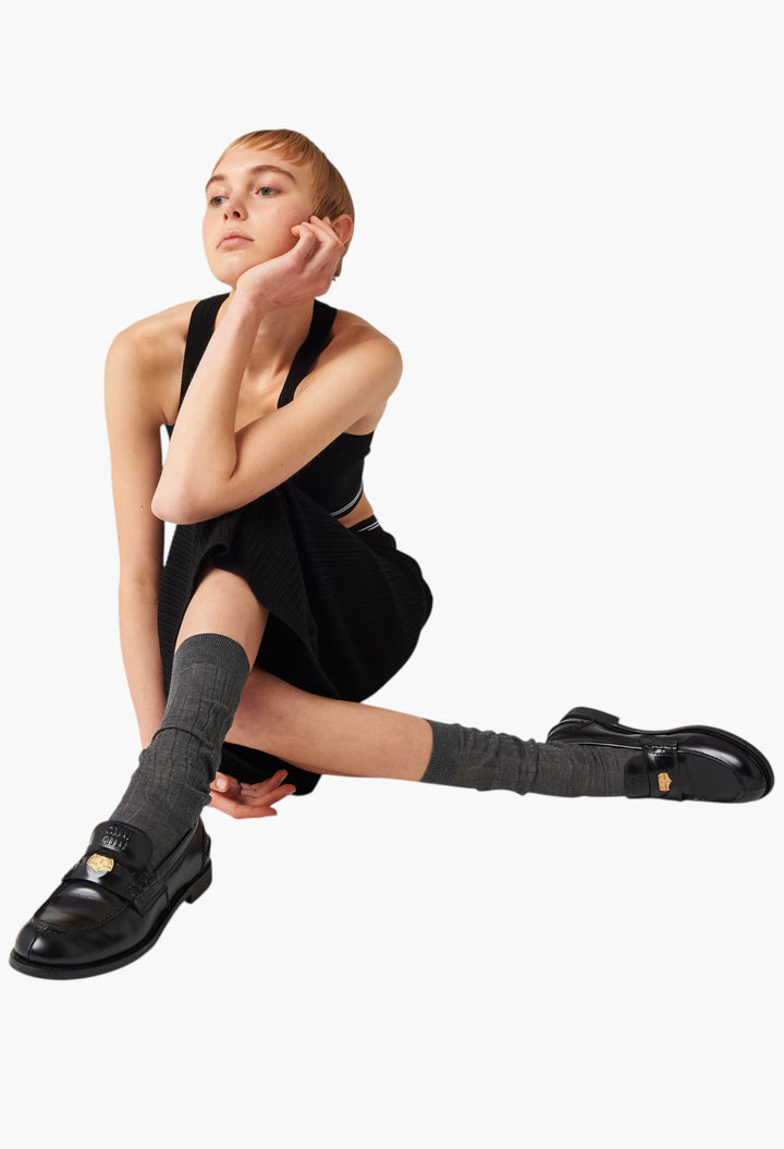 Black - Brushed Leather Penny Loafers - GLAM MODA