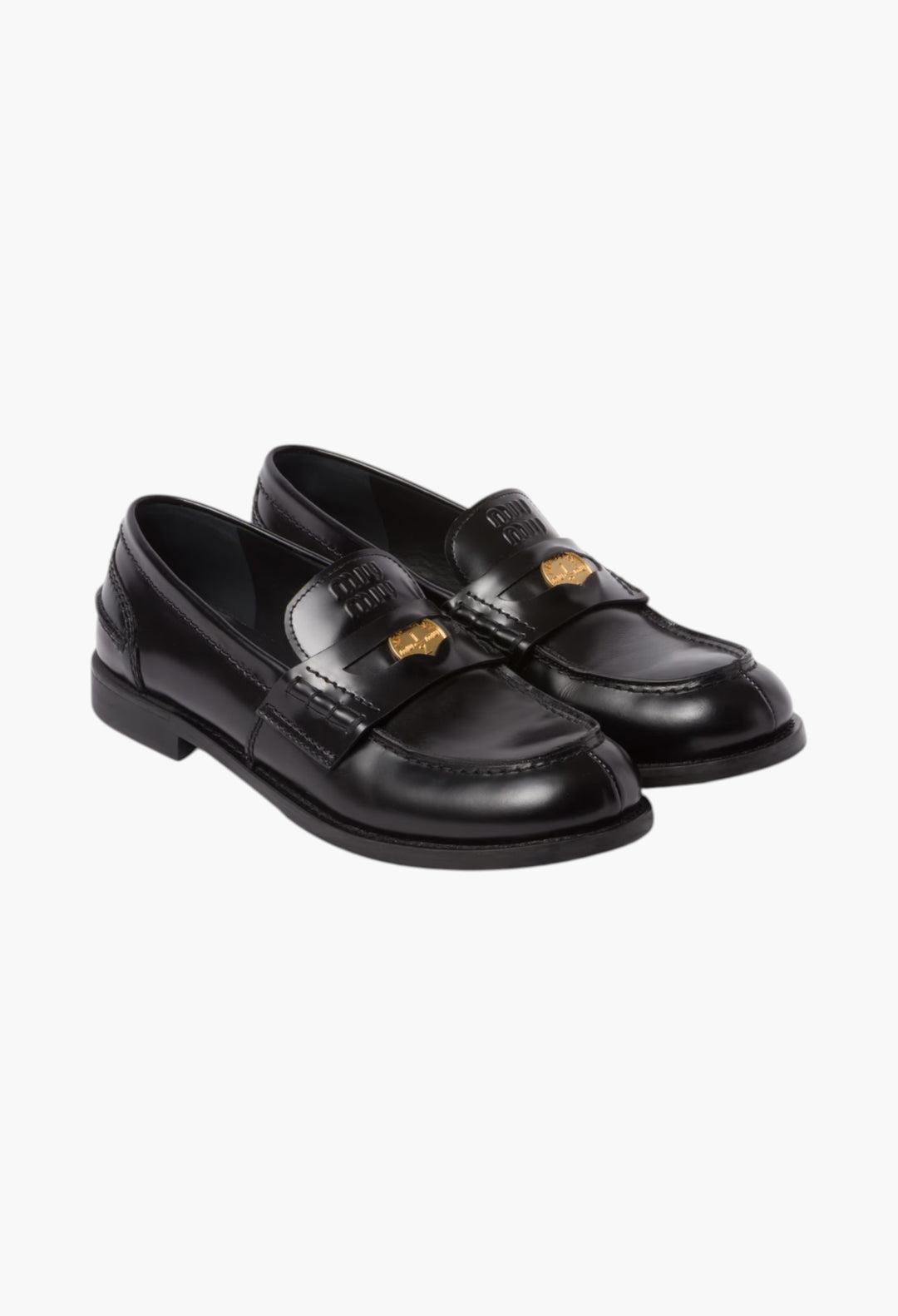 Black - Brushed Leather Penny Loafers - GLAM MODA