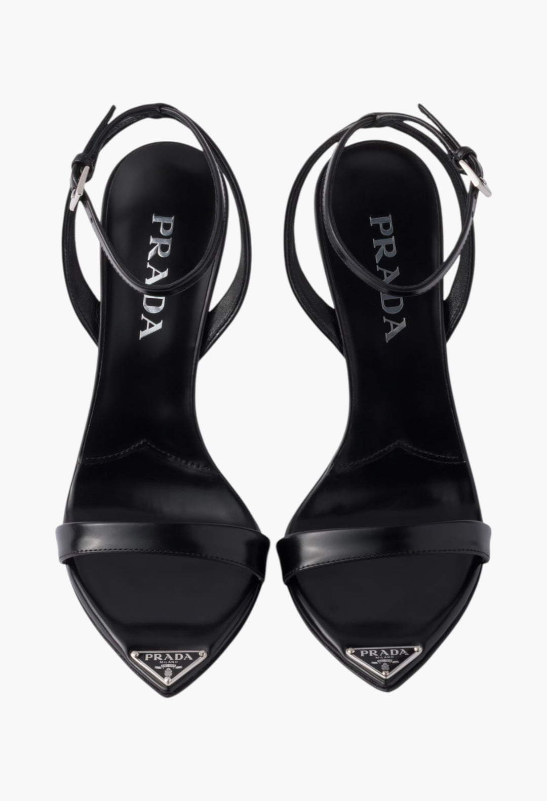 Black - Brushed Leather Sandals - GLAM MODA