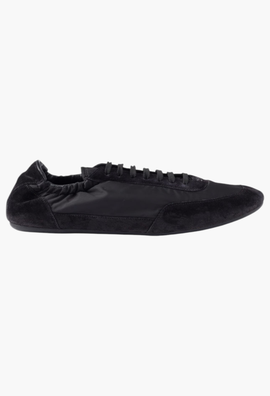 Black - Collapse Re-Nylon And Suede Sneakers - GLAM MODA
