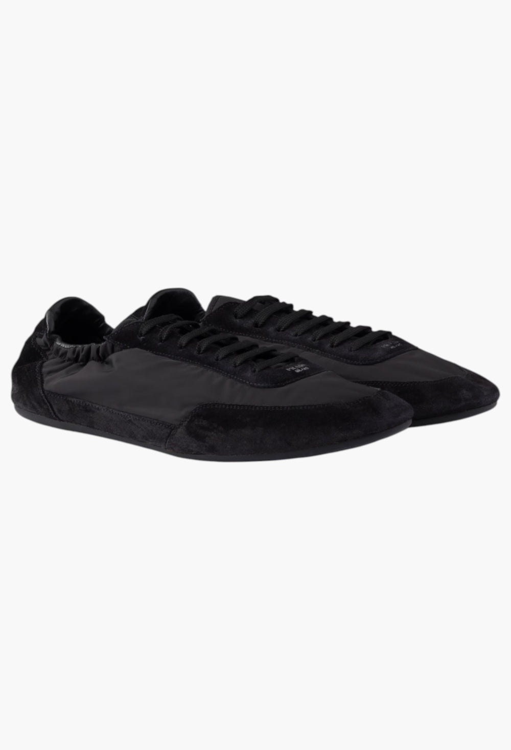 Black - Collapse Re-Nylon And Suede Sneakers - GLAM MODA