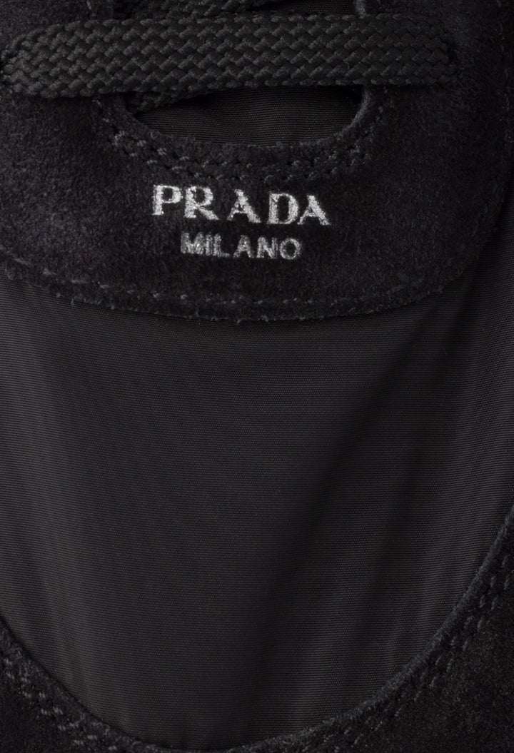 Black - Collapse Re-Nylon And Suede Sneakers - GLAM MODA