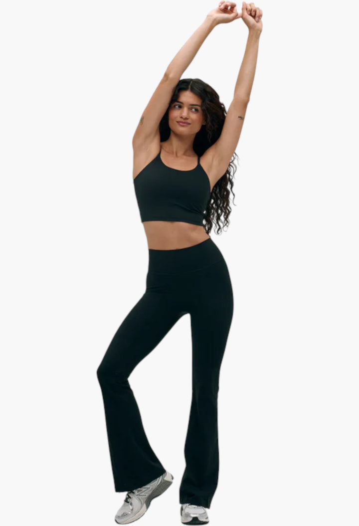 Black - Flared Yoga Pant - GLAM MODA