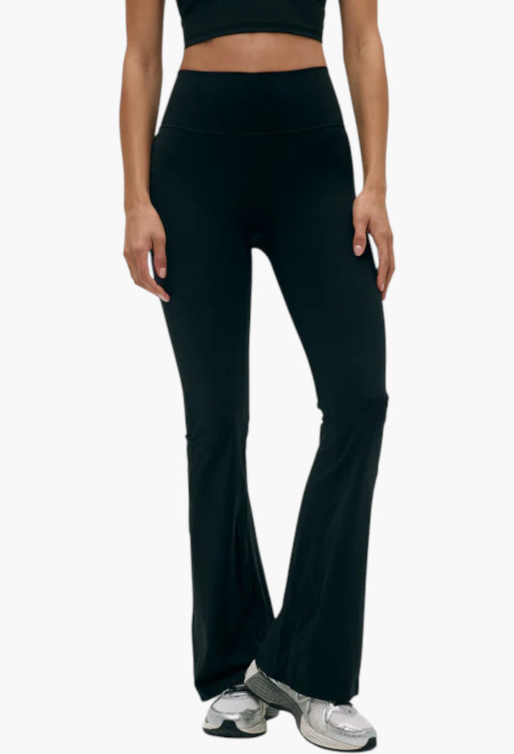 Black - Flared Yoga Pant - GLAM MODA