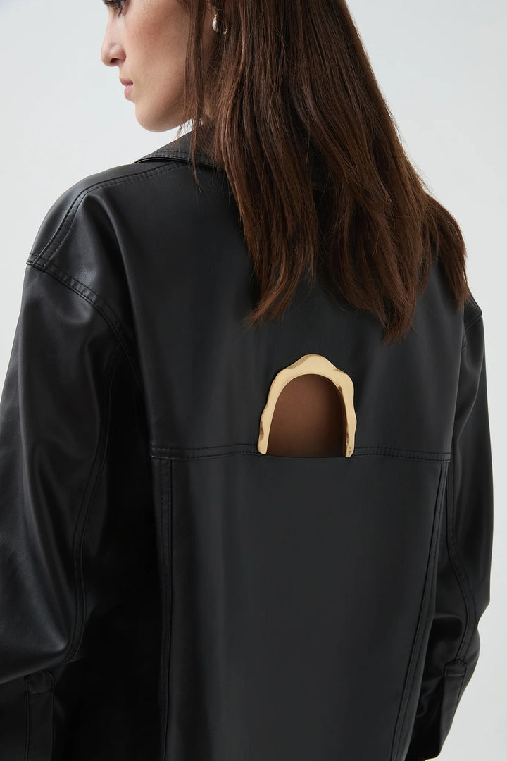 Black - Illusion Hardware Shirt - GLAM MODA