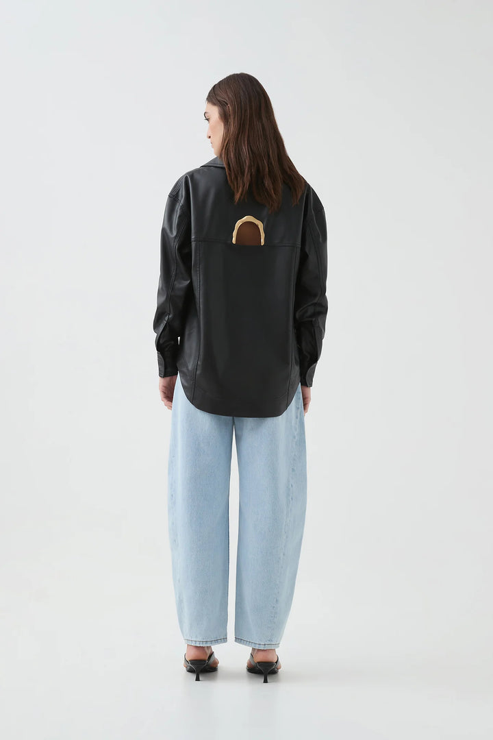 Black - Illusion Hardware Shirt - GLAM MODA