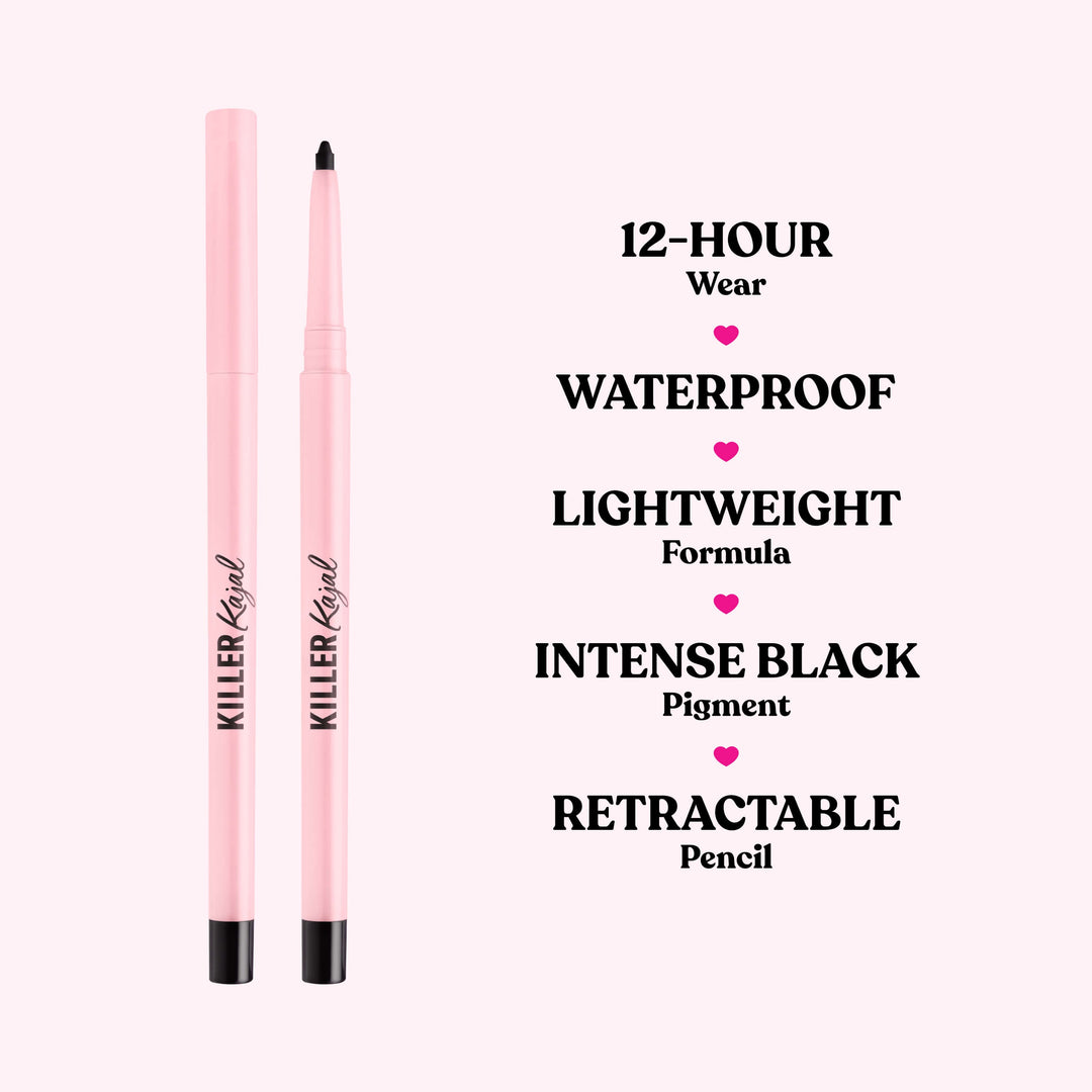 Black - Killer Kajal Intense Eyeliner - GLAM MODA