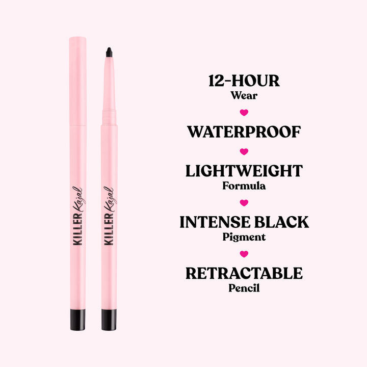 Black - Killer Kajal Intense Eyeliner - GLAM MODA