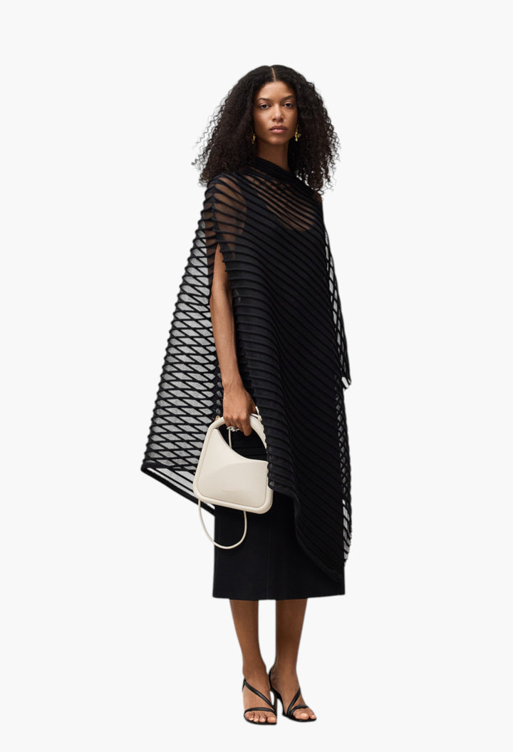 Black - Knit Midi Dress Woman - GLAM MODA