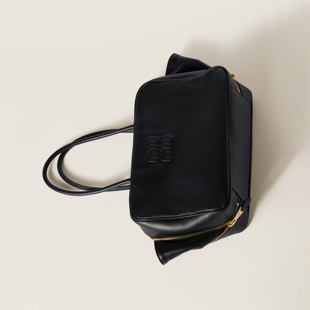 Black Large - Leather Beau bag - GLAM MODA