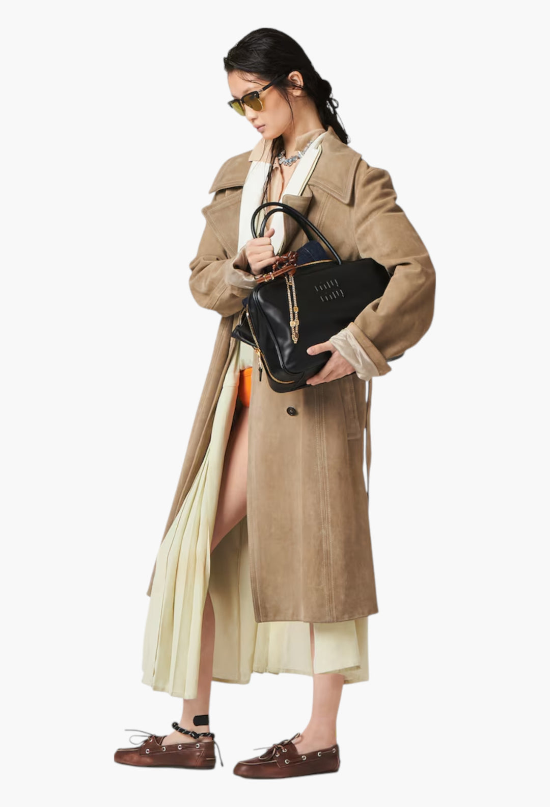 Black Large - Leather Beau bag - GLAM MODA