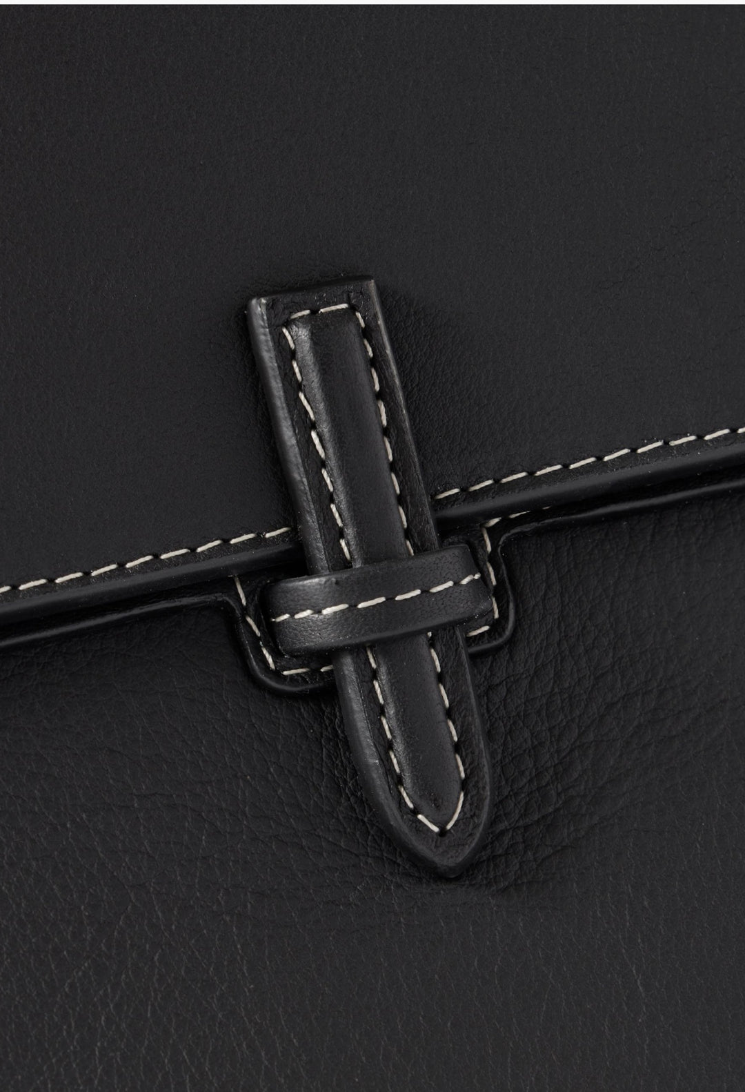 Black - Large Leather Clutch - GLAM MODA