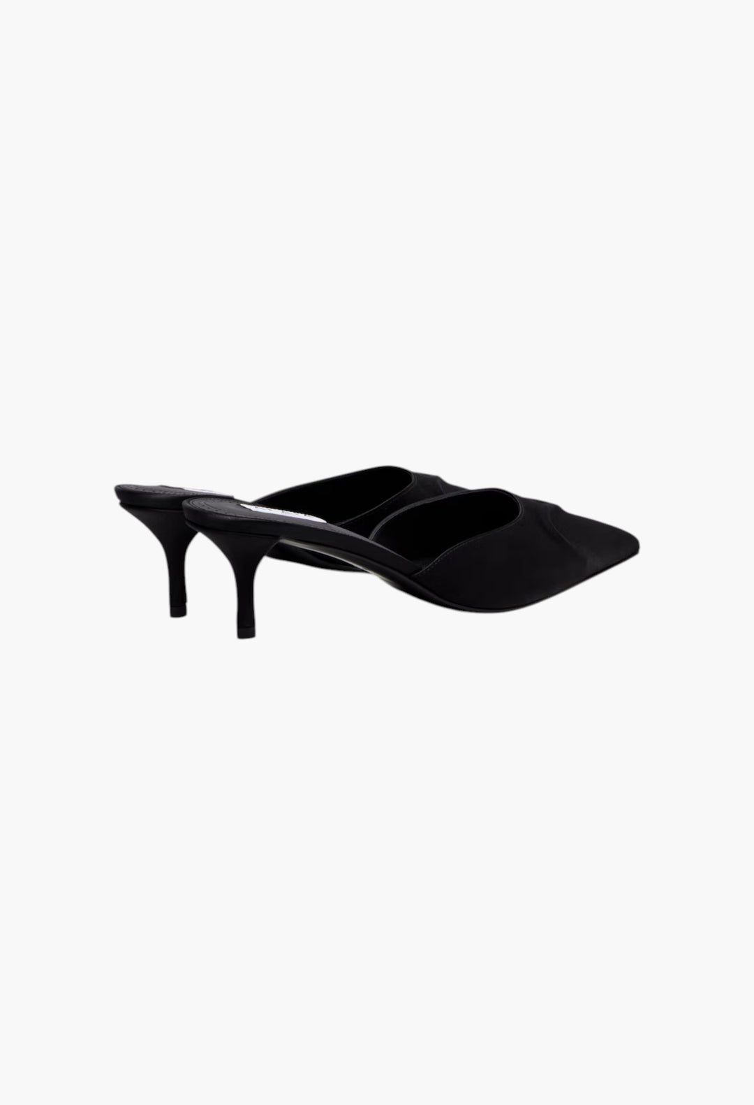 Black - Le Cœur 3D 55 Satin Mules - GLAM MODA