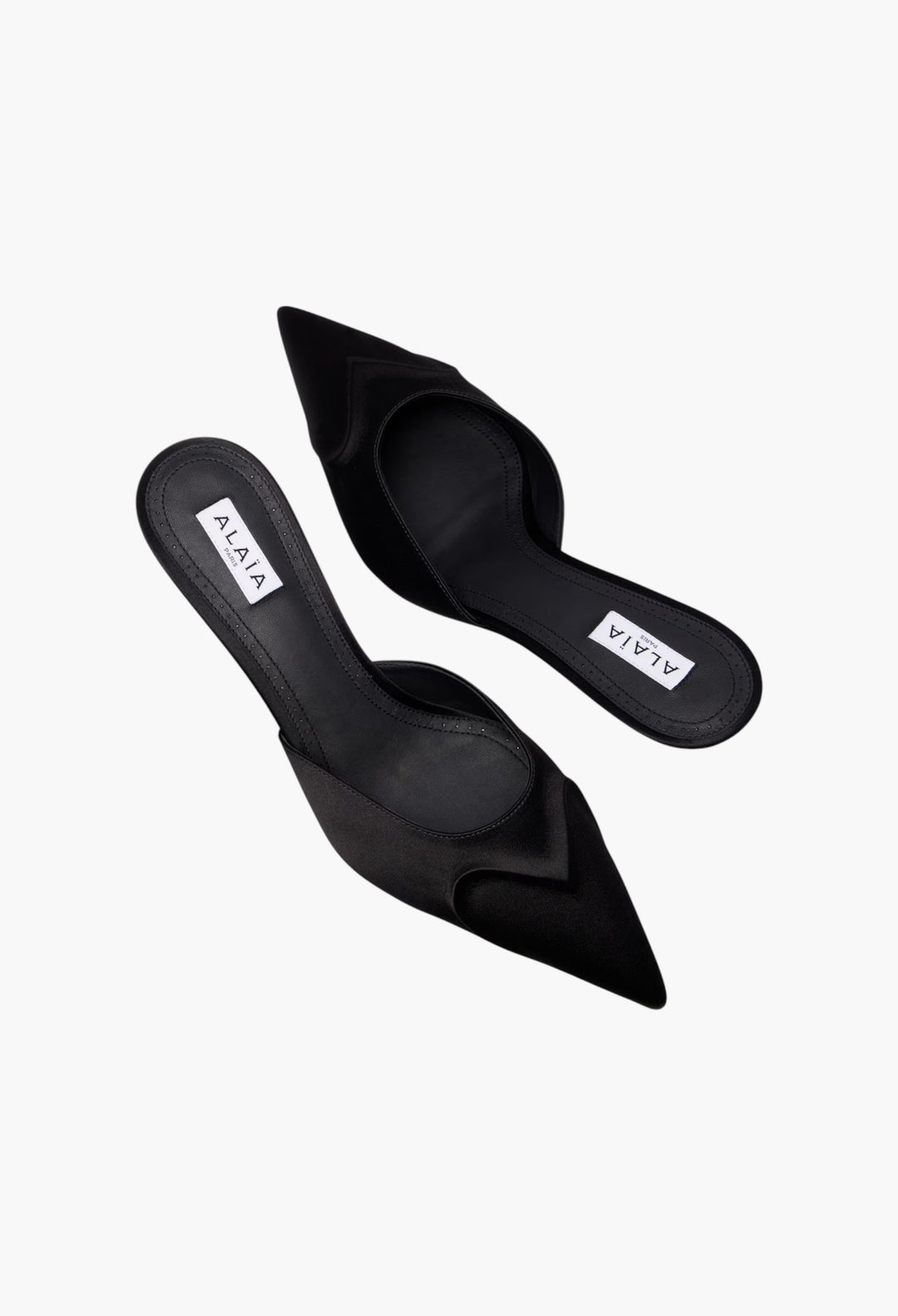 Black - Le Cœur 3D 55 Satin Mules - GLAM MODA
