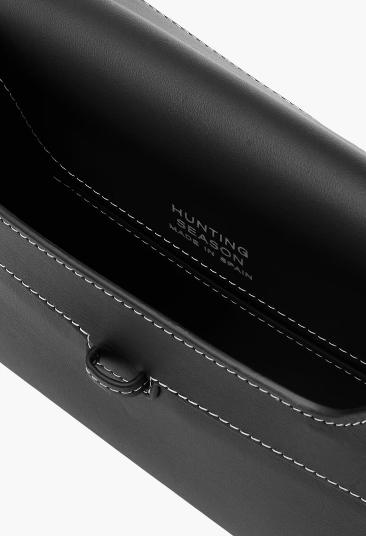 Black - Leather Clutch - GLAM MODA