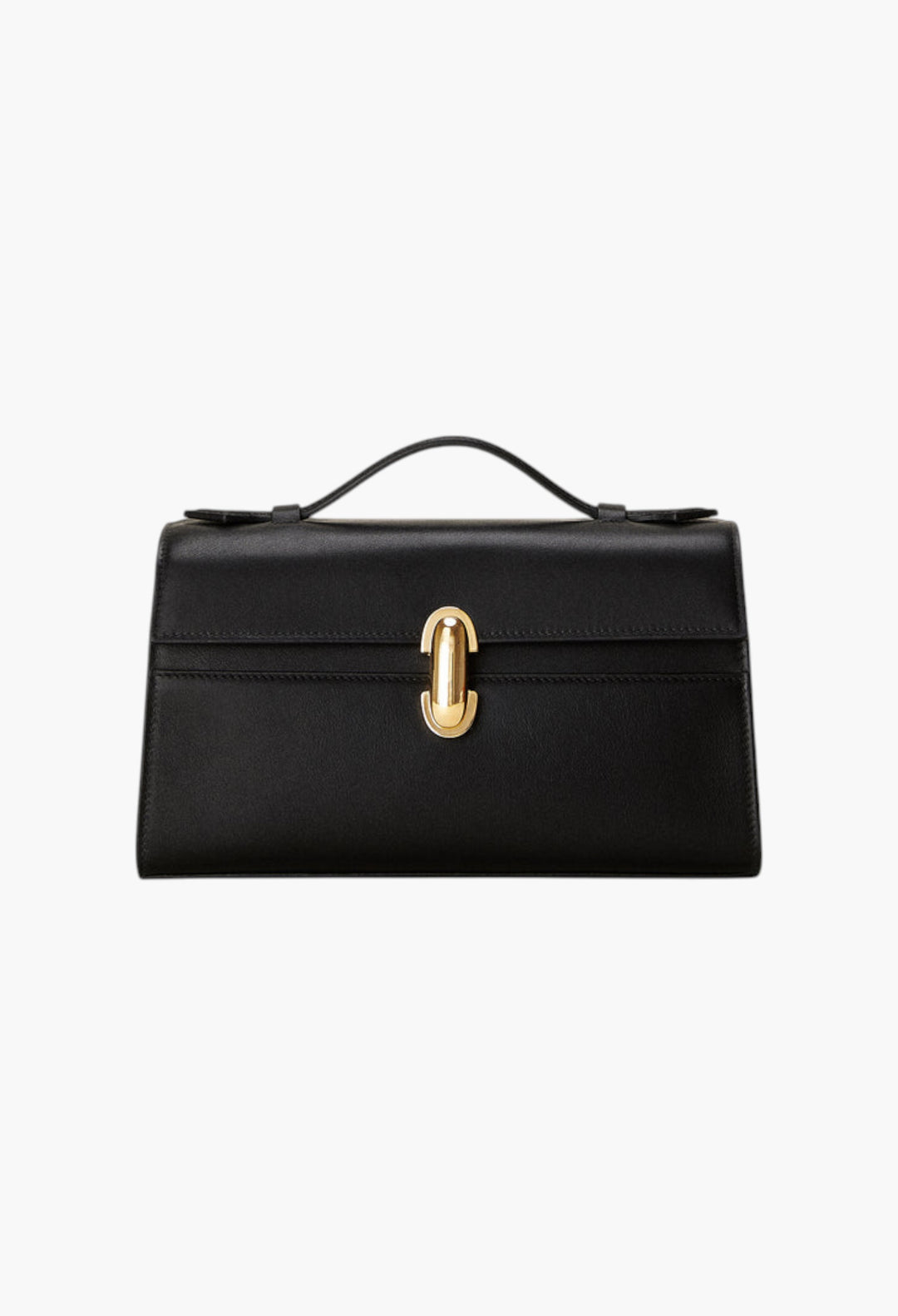 Black Leather - Symmetry Pochette - GLAM MODA