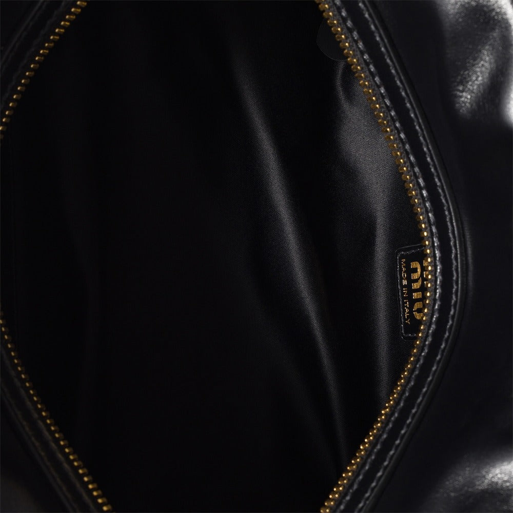 Black - Leather Top-Handle Bag - GLAM MODA