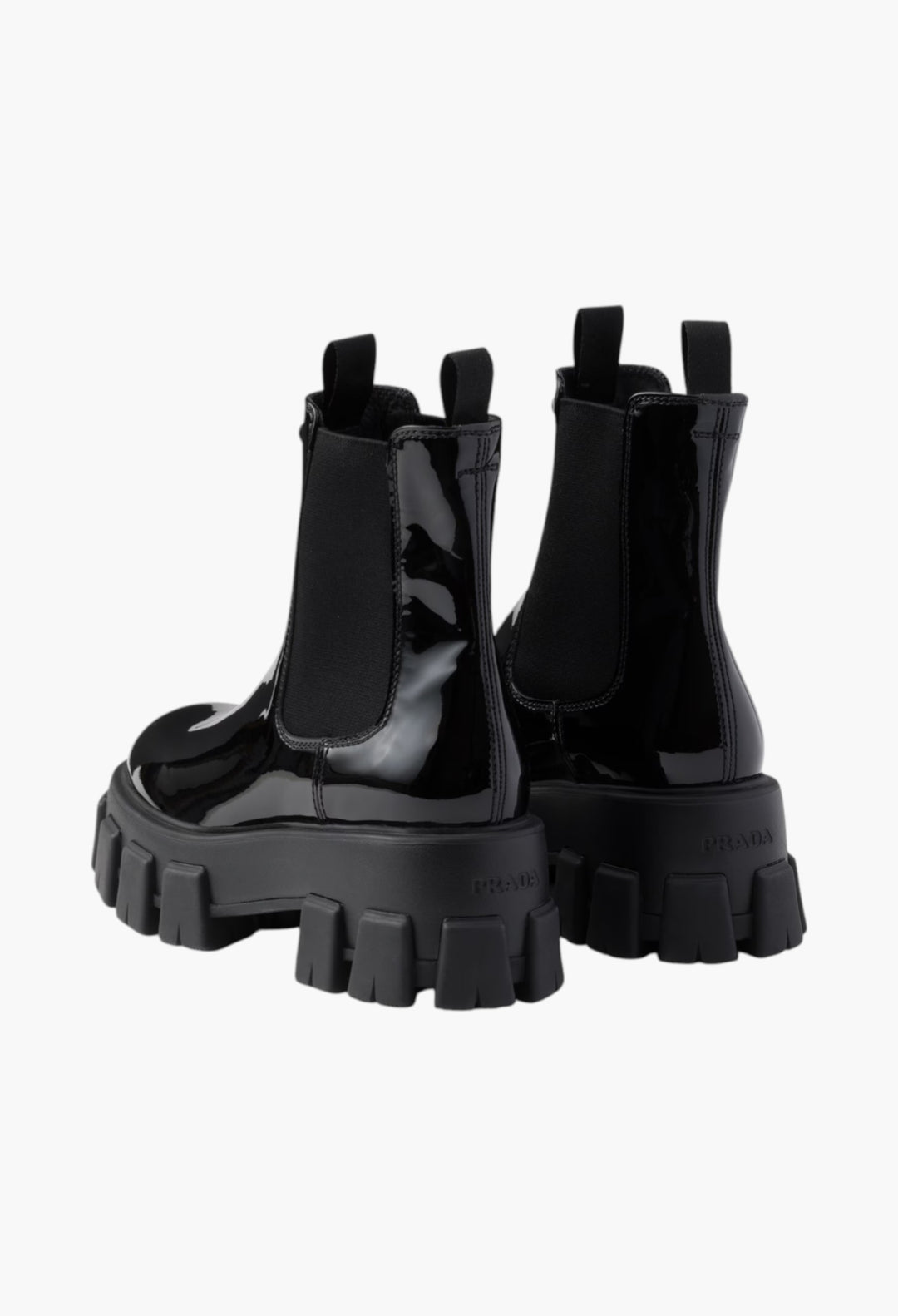 Black - Monolith Patent Leather Booties - GLAM MODA