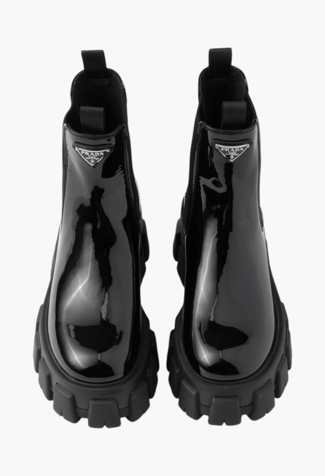 Black - Monolith Patent Leather Booties - GLAM MODA
