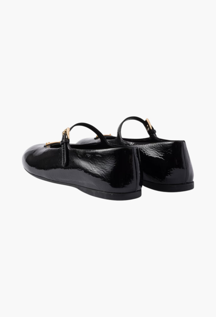 Black - Naplak Patent Leather Ballerinas - GLAM MODA