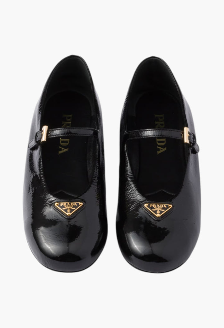 Black - Naplak Patent Leather Ballerinas - GLAM MODA