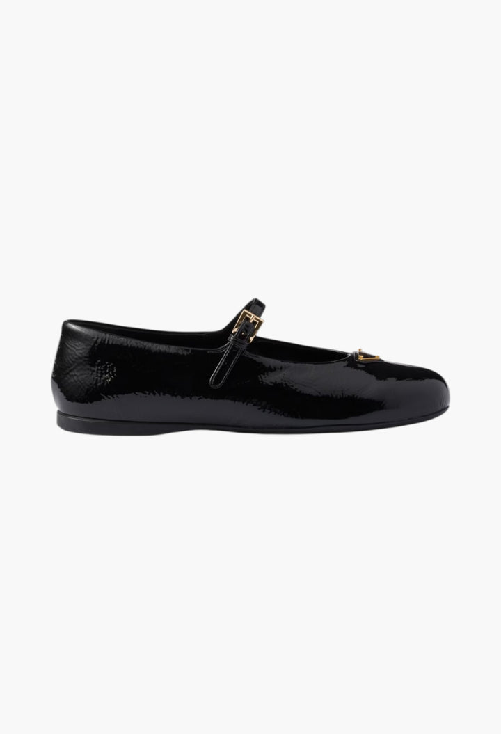 Black - Naplak Patent Leather Ballerinas - GLAM MODA